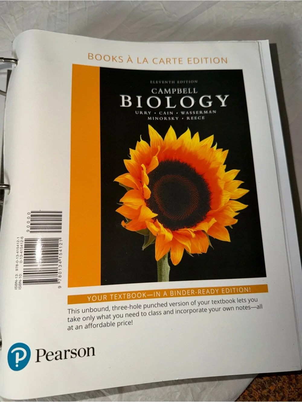 Campbell Biology (11th edition) - Paperback by Lisa A. Urry [binder included]